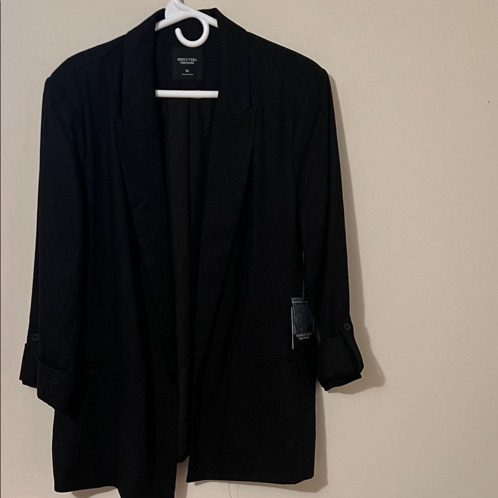 Simply Vera Vera Wang Classic Black Blazer